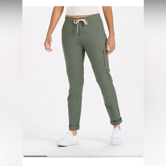 Vuori Rip Stop Pants Women’s Small Army Green Like New! Spring or Summer Ankle - Picture 3 of 15